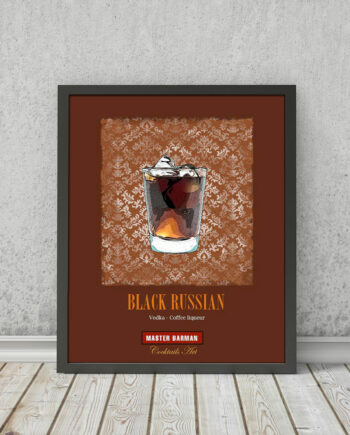 Black Russian - Master Barman - Cocktails Art | STAMPA | Vimages - Immagini Originali in stile Vintage - CT03
