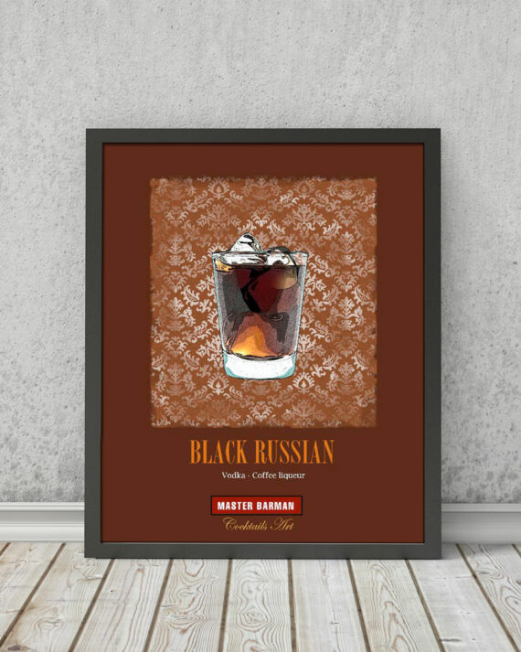 Black Russian - Master Barman - Cocktails Art | STAMPA | Vimages - Immagini Originali in stile Vintage - CT03