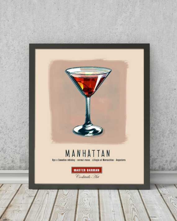 Manhattan - Master Barman - Cocktails Art | STAMPA | Vimages - Immagini Originali in stile Vintage - CT07